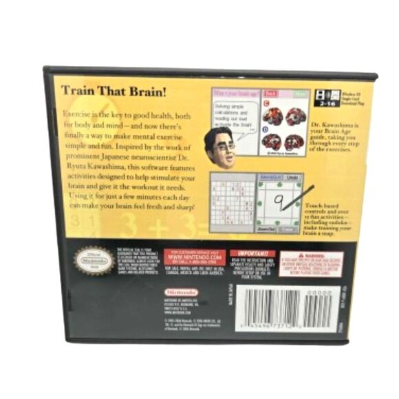 Brain Age Nintendo DS 3DS (CIB w/Manual) Tested - Picture 2 of 5